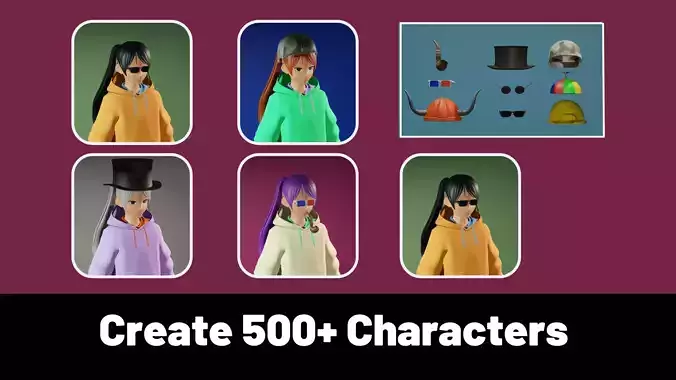 3d NFT Characters - Series LXVIII