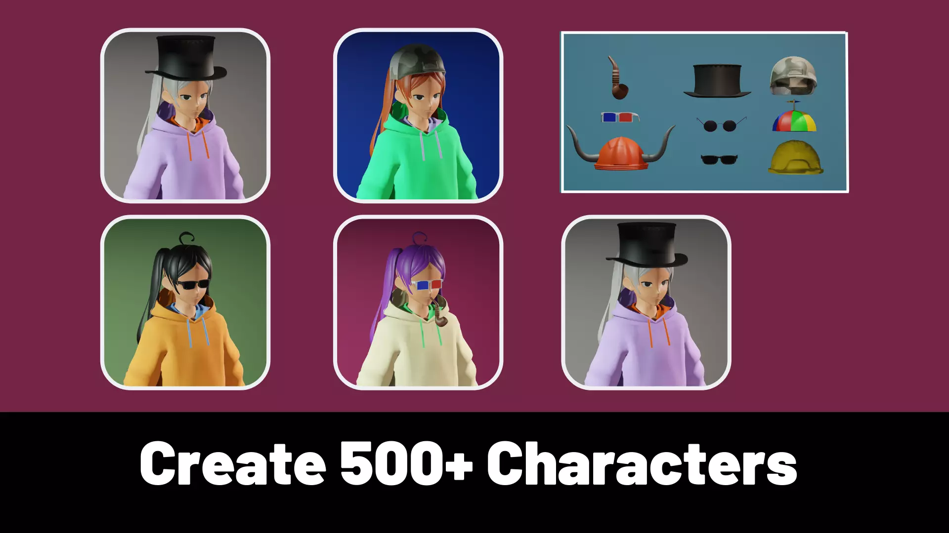 3d NFT Characters - Series LXIX Low-poly 3D model_0