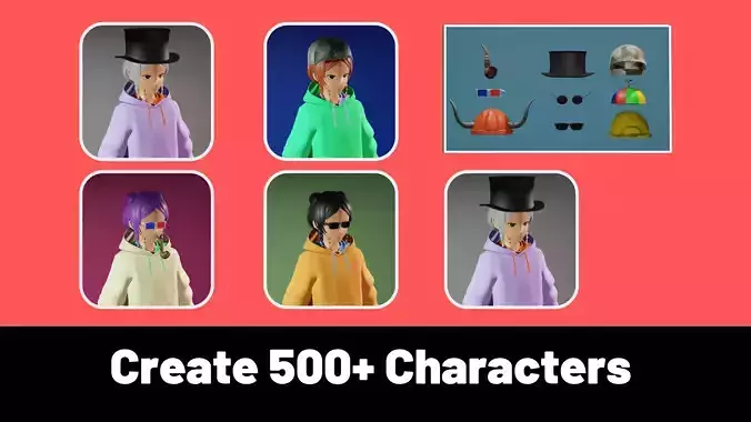 3d NFT Characters - Series LXXIV