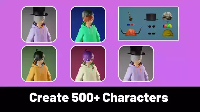 3d NFT Characters - Series LXXVI