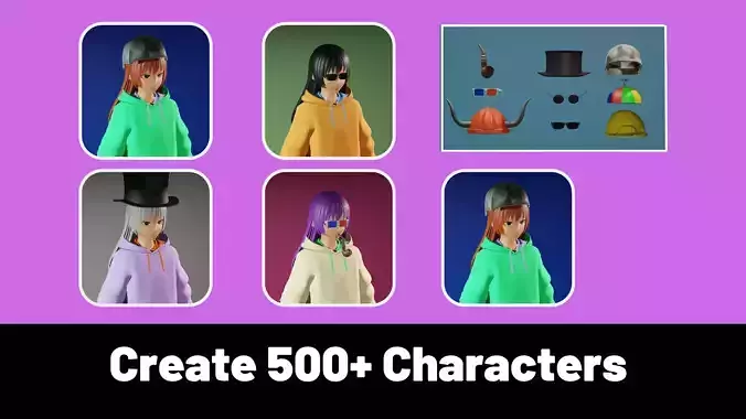 3d NFT Characters - Series LXXVII