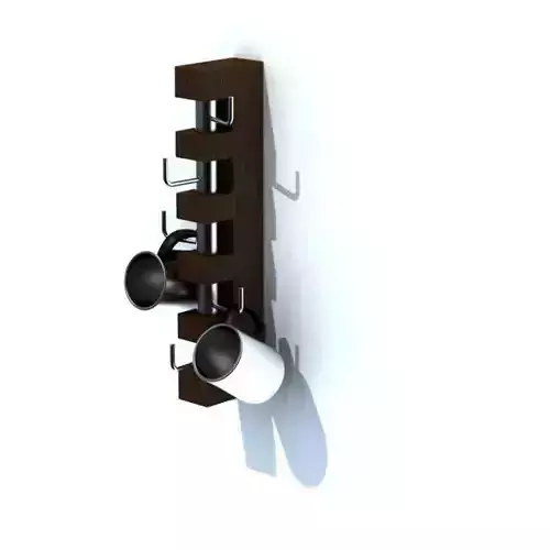 Space Saving Coffee Mug Rack 3D model