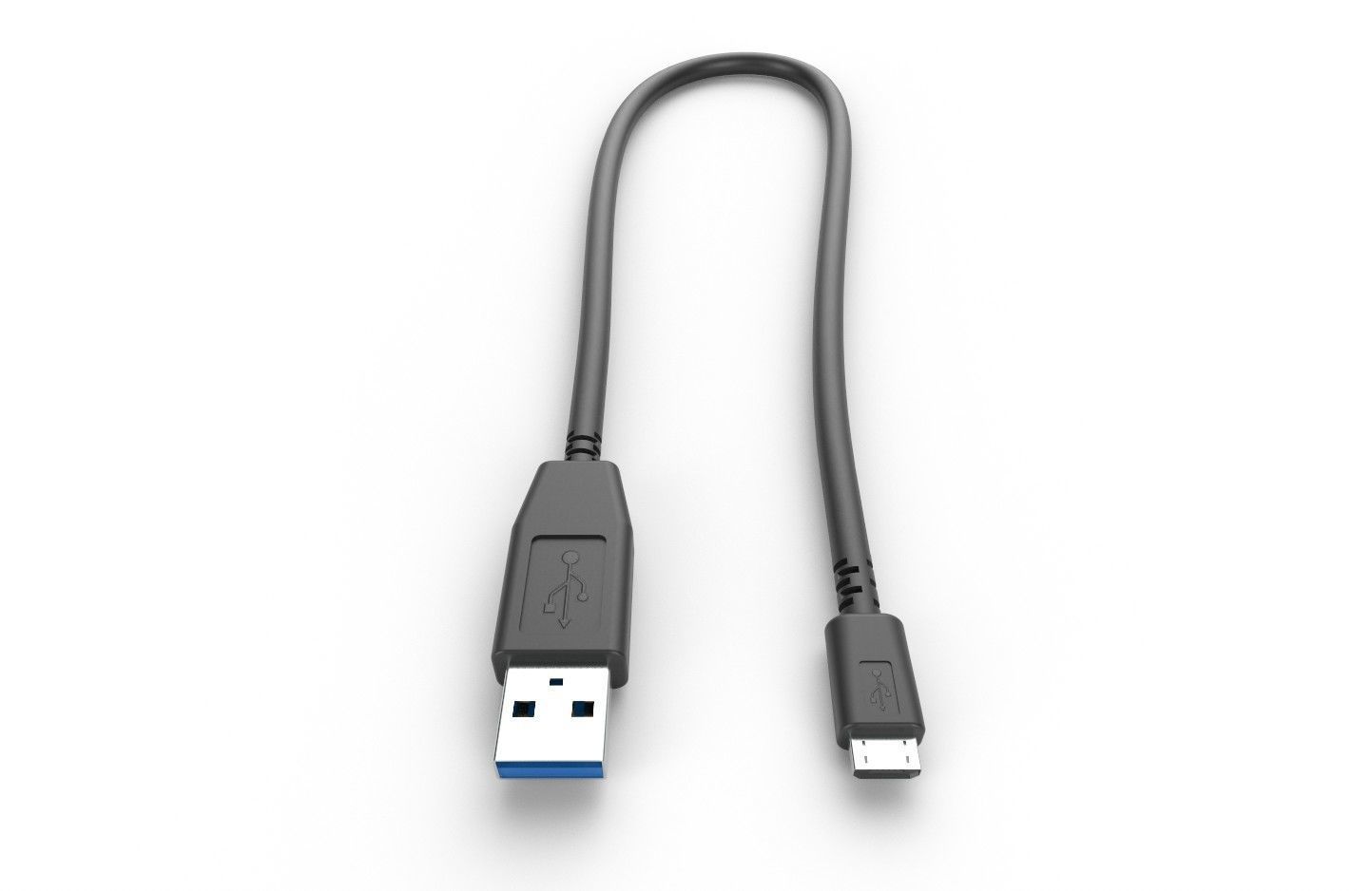 USB Cable M3 Low-poly 3D model_17
