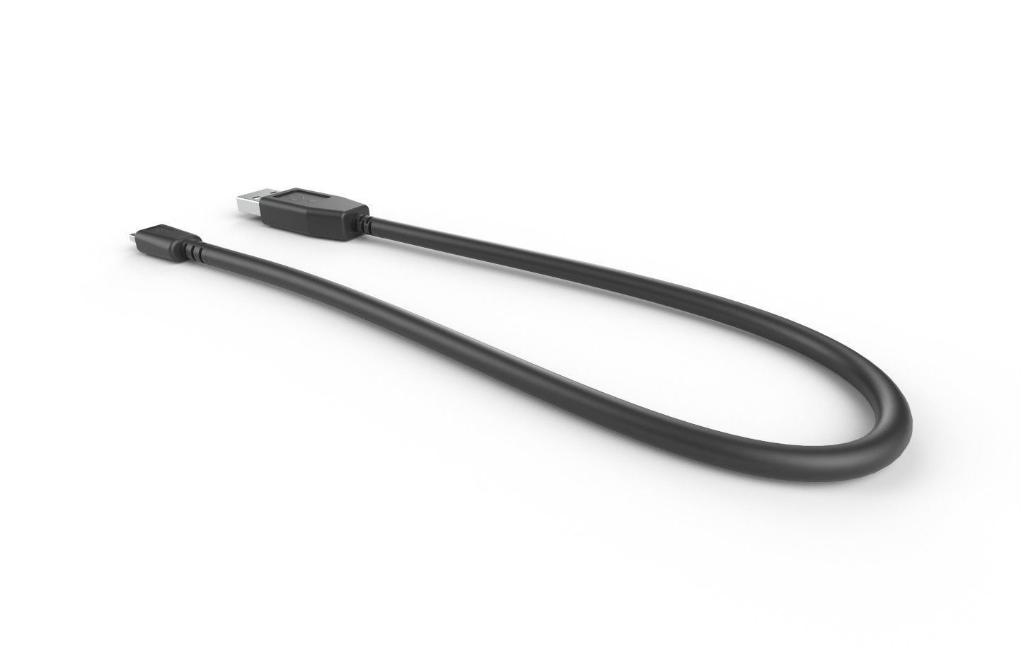 USB Cable M3 Low-poly 3D model_11