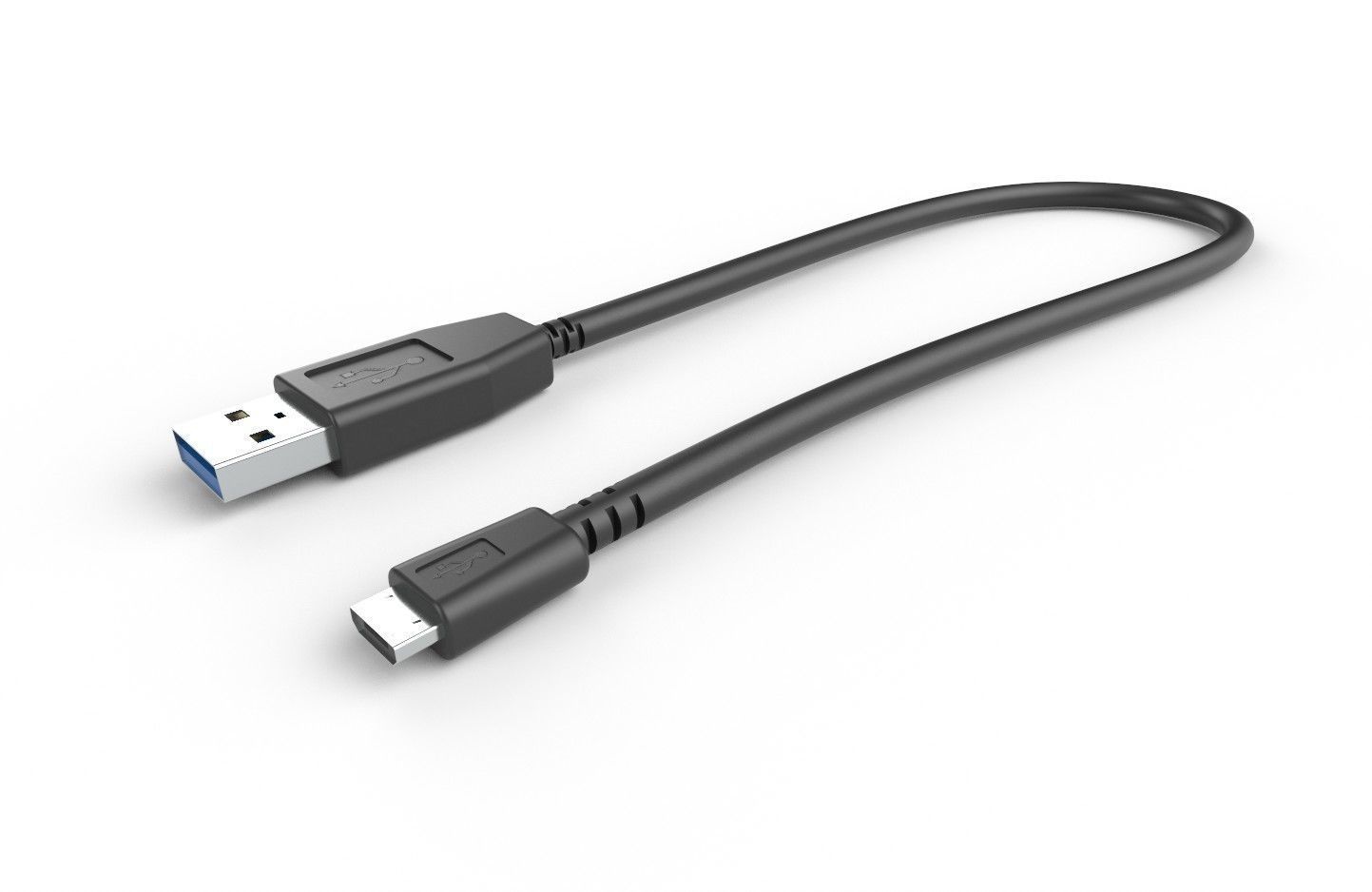 USB Cable M3 Low-poly 3D model_8