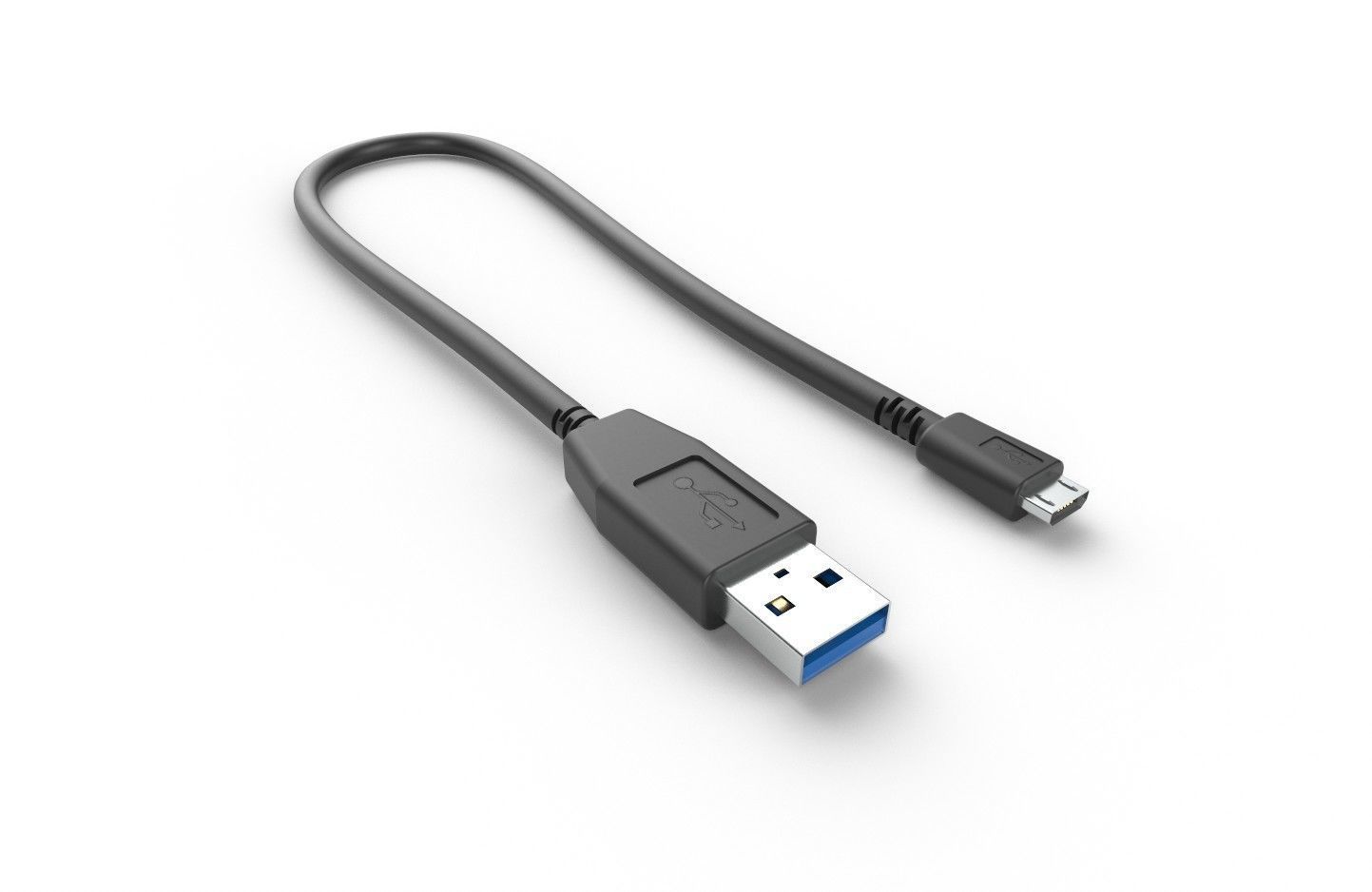 USB Cable M3 Low-poly 3D model_16