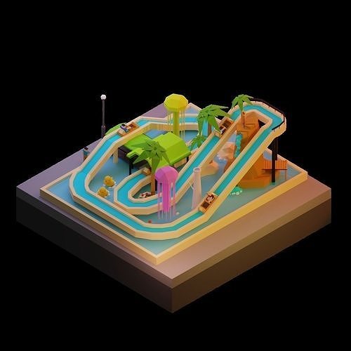 water park Free 3D model