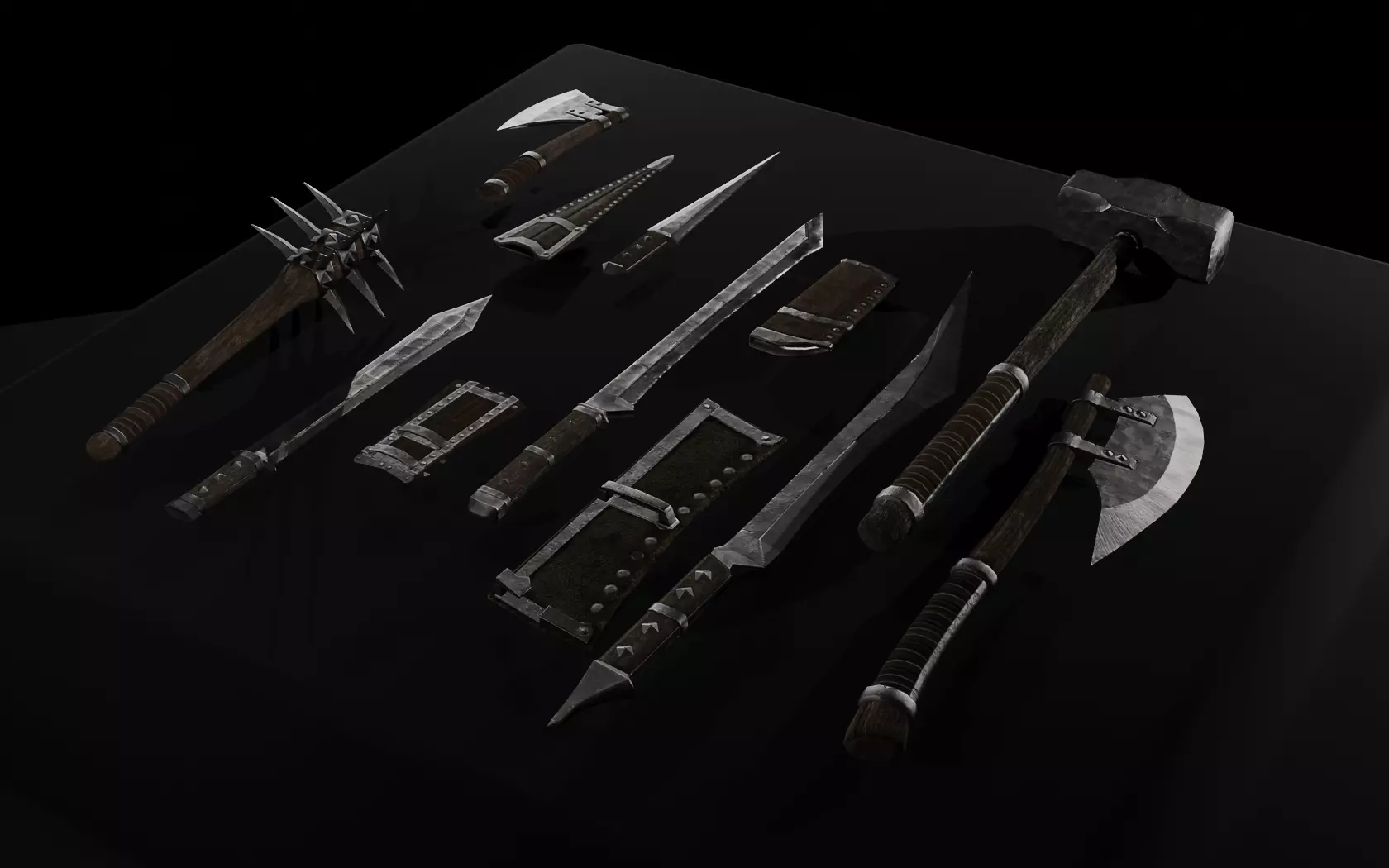 Fantasy Weapons Pack 2 - Brute Low-poly 3D model_0