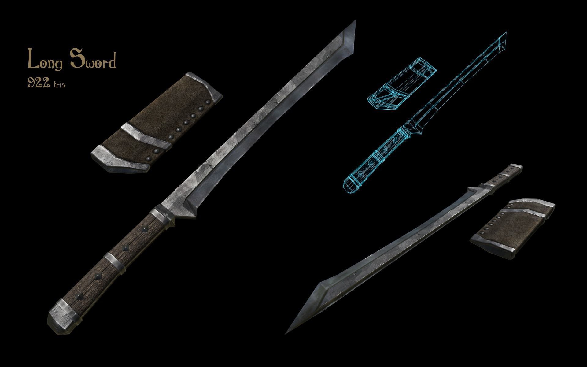 Fantasy Weapons Pack 2 - Brute Low-poly 3D model_5