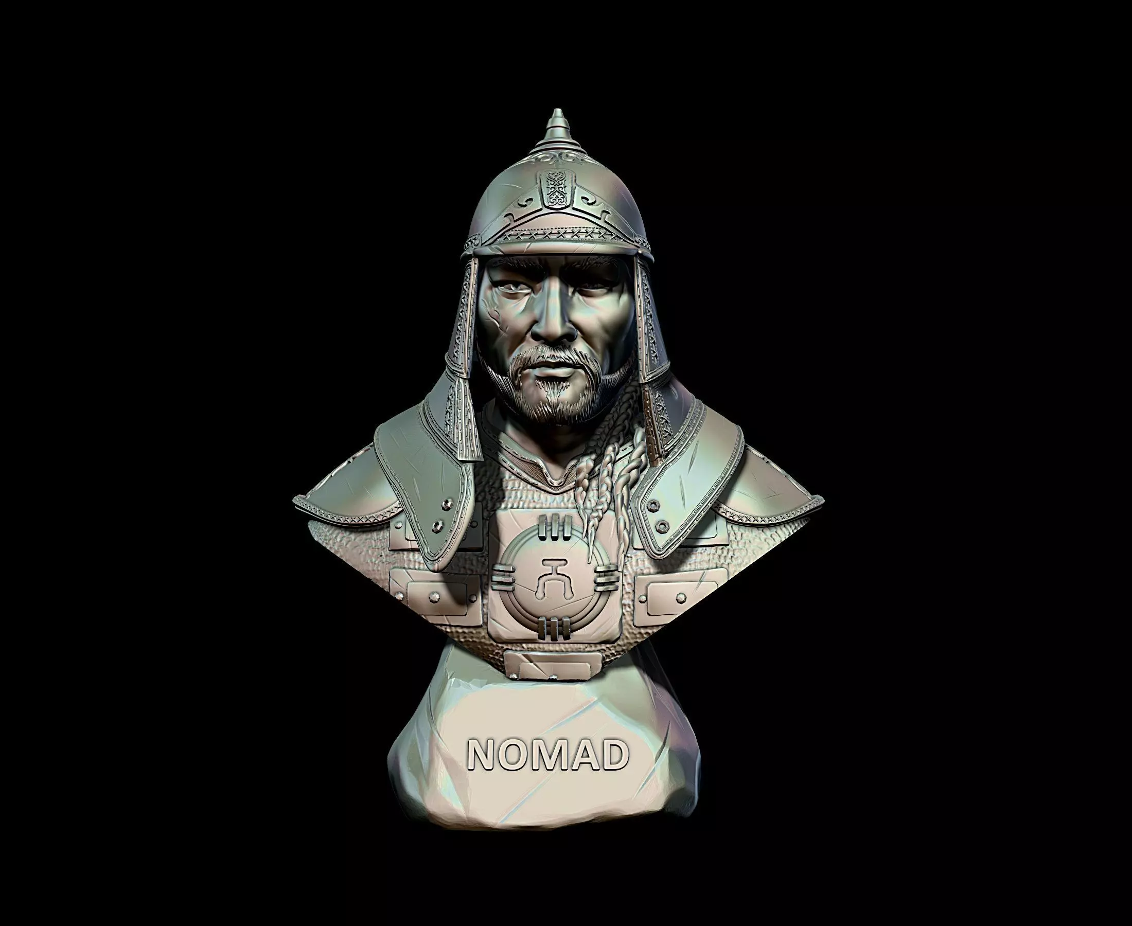 Bust of Genghis Khan 3D print model