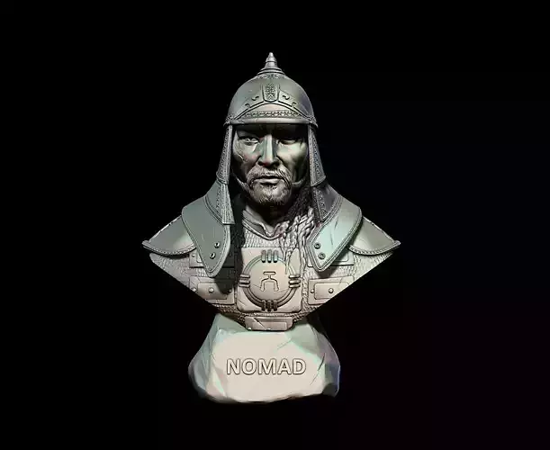Bust of Genghis Khan 3D print model