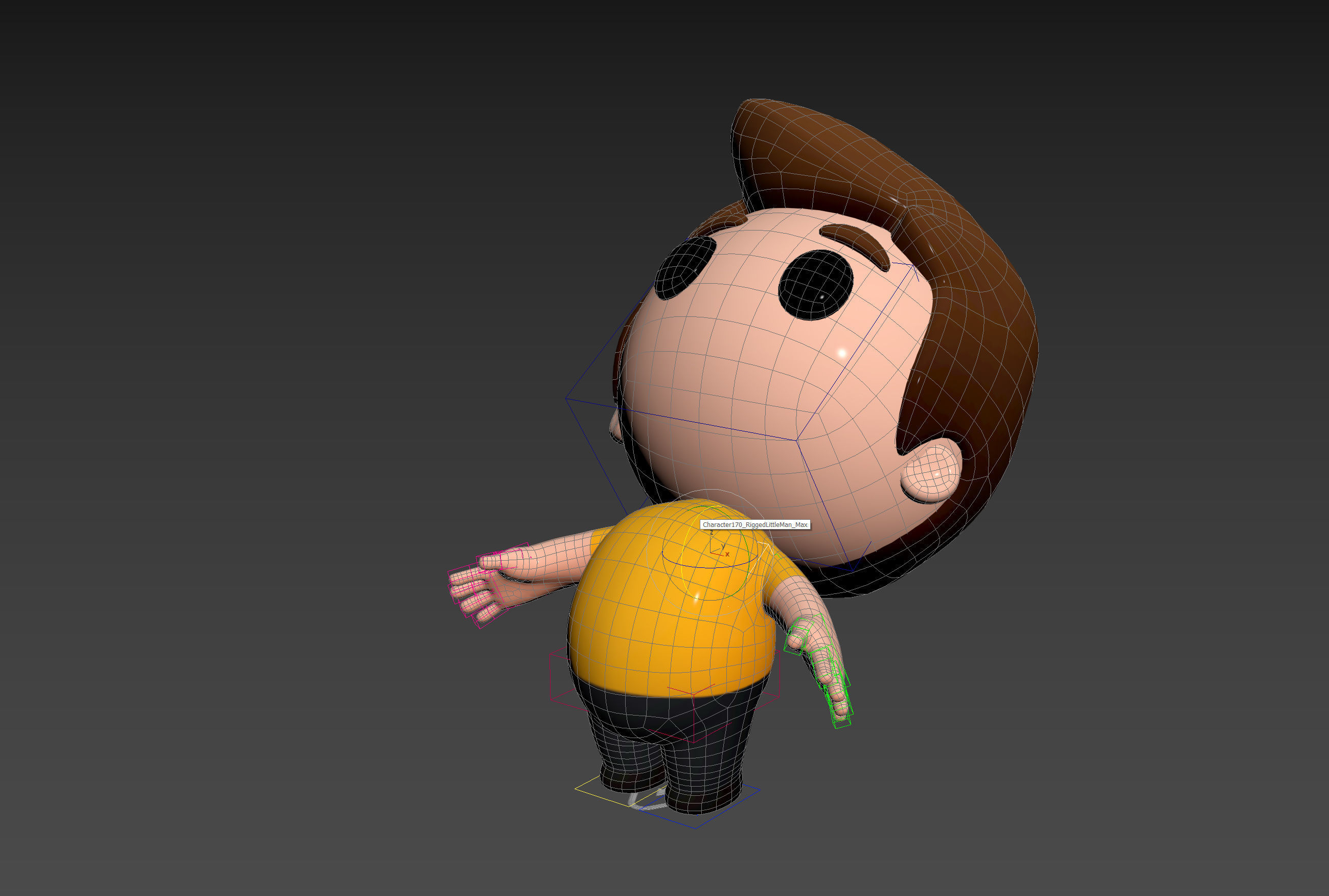 Character170 Rigged Little Man 3D model_29