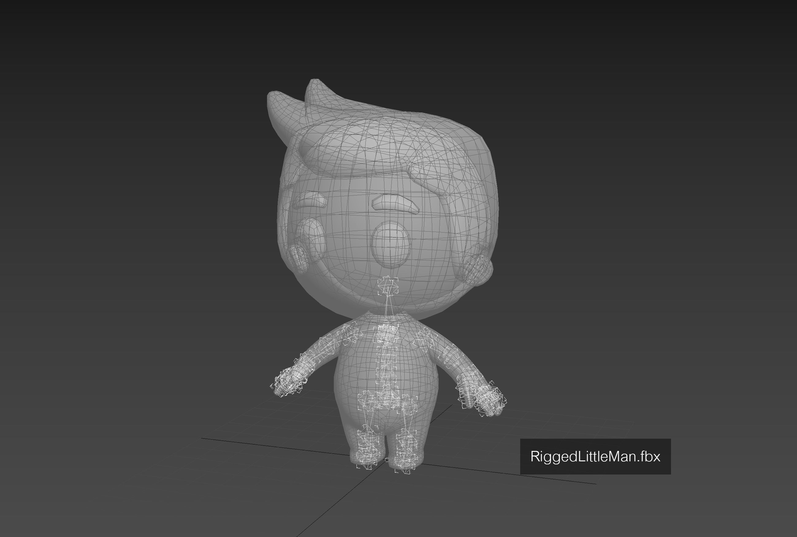 Character170 Rigged Little Man 3D model_38