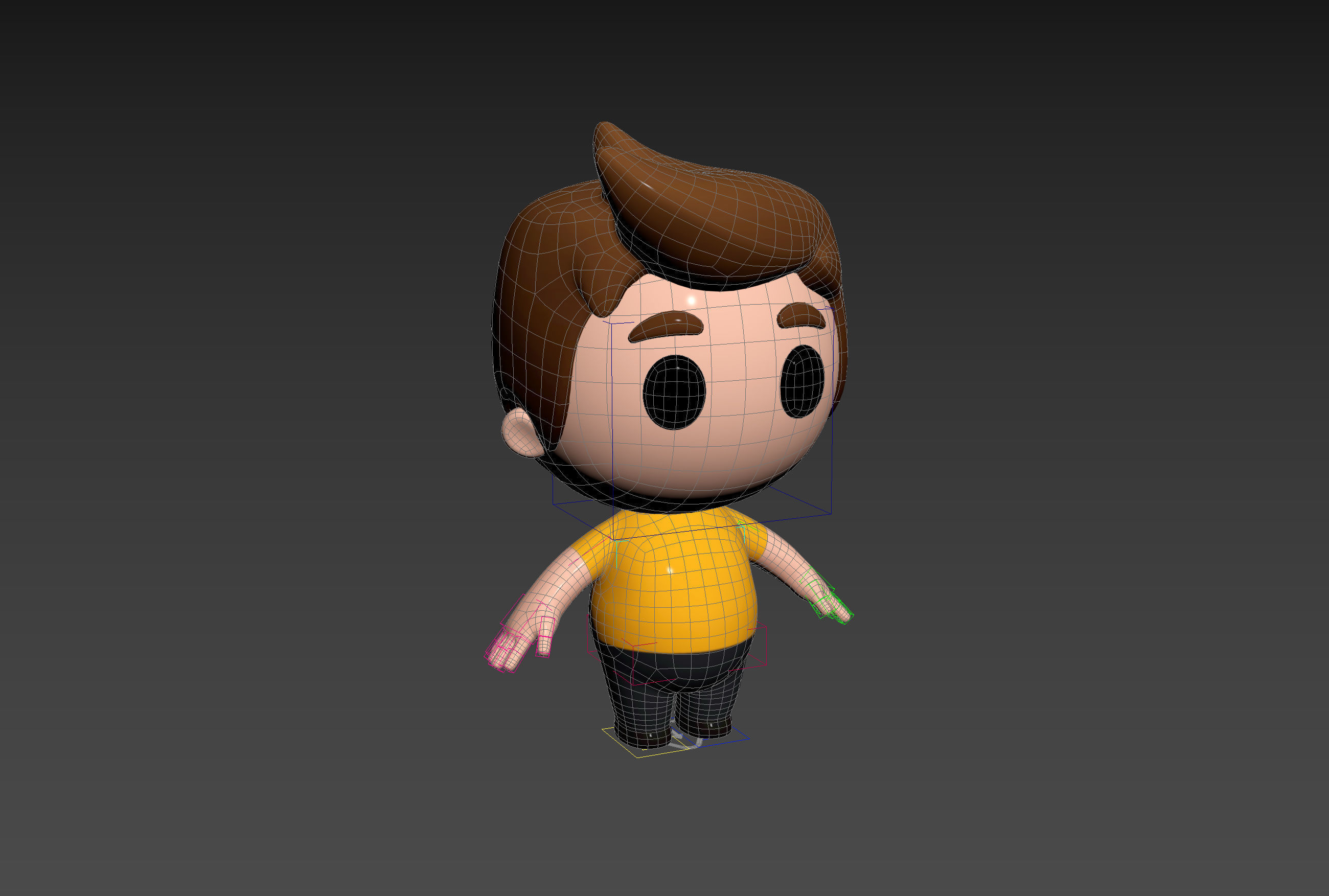 Character170 Rigged Little Man 3D model_32