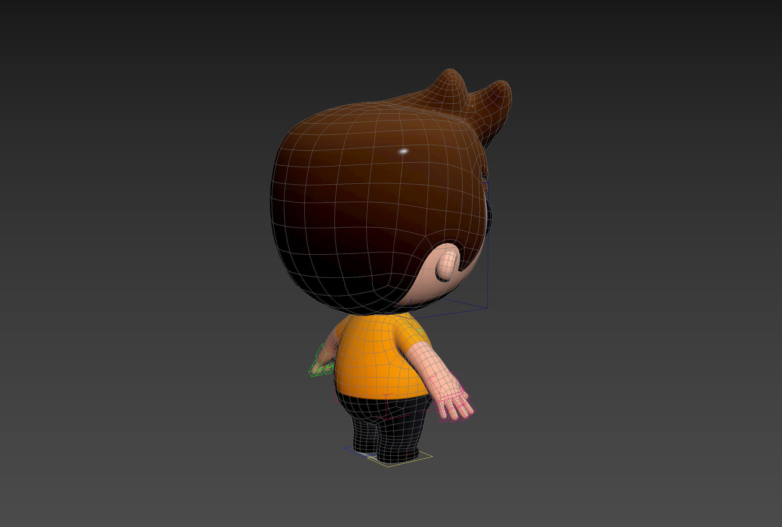 Character170 Rigged Little Man 3D model_33