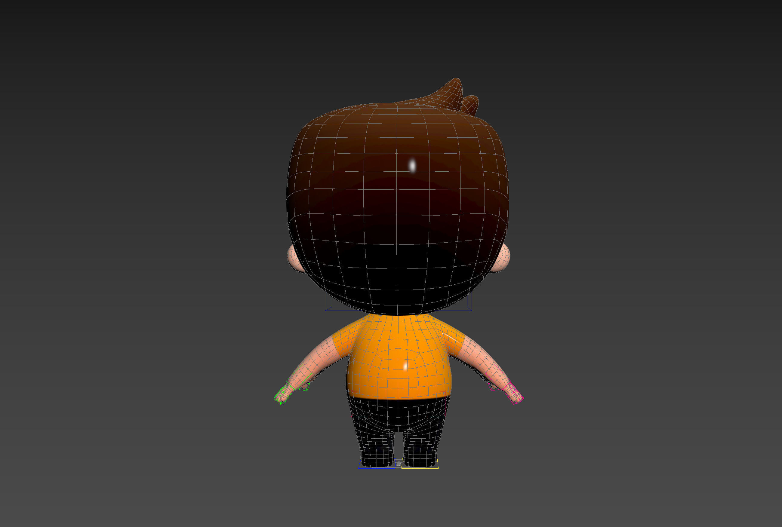 Character170 Rigged Little Man 3D model_34