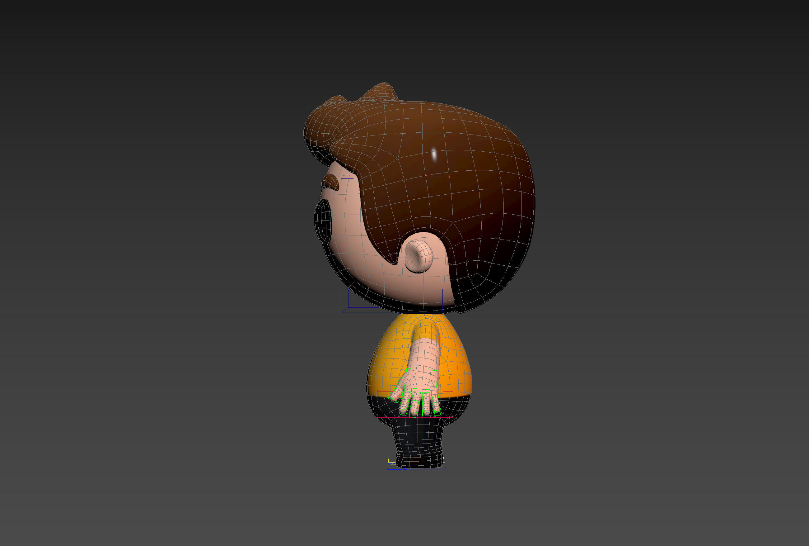 Character170 Rigged Little Man 3D model_35