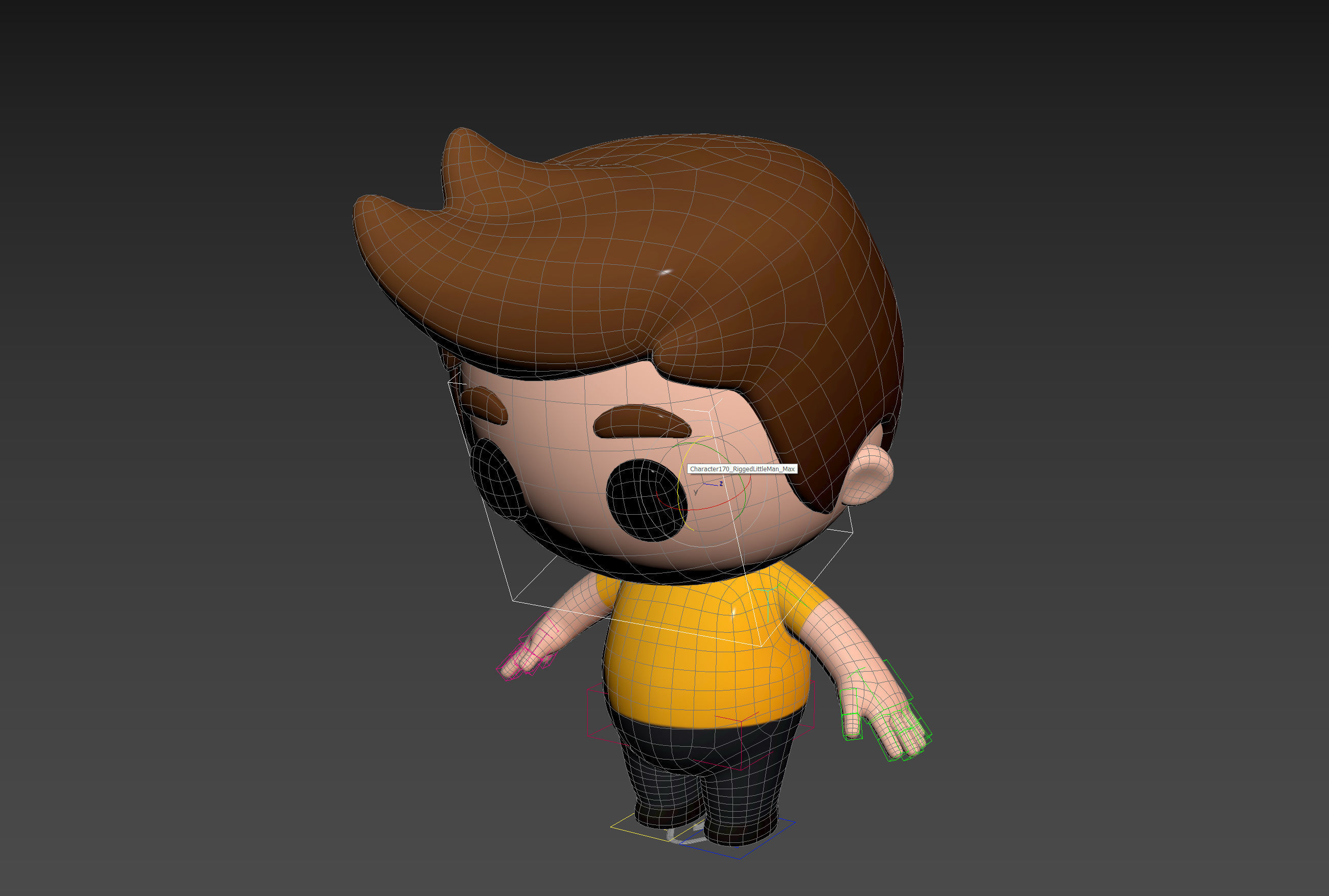 Character170 Rigged Little Man 3D model_24