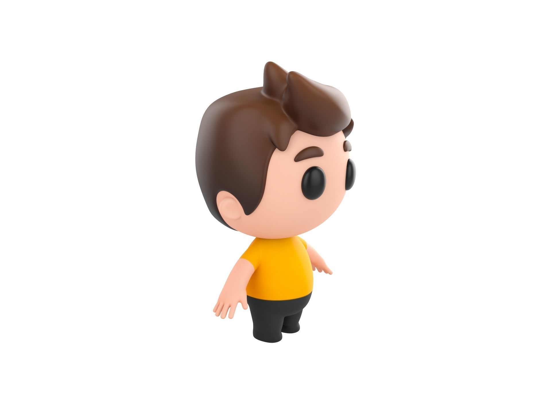 Character170 Rigged Little Man 3D model_10