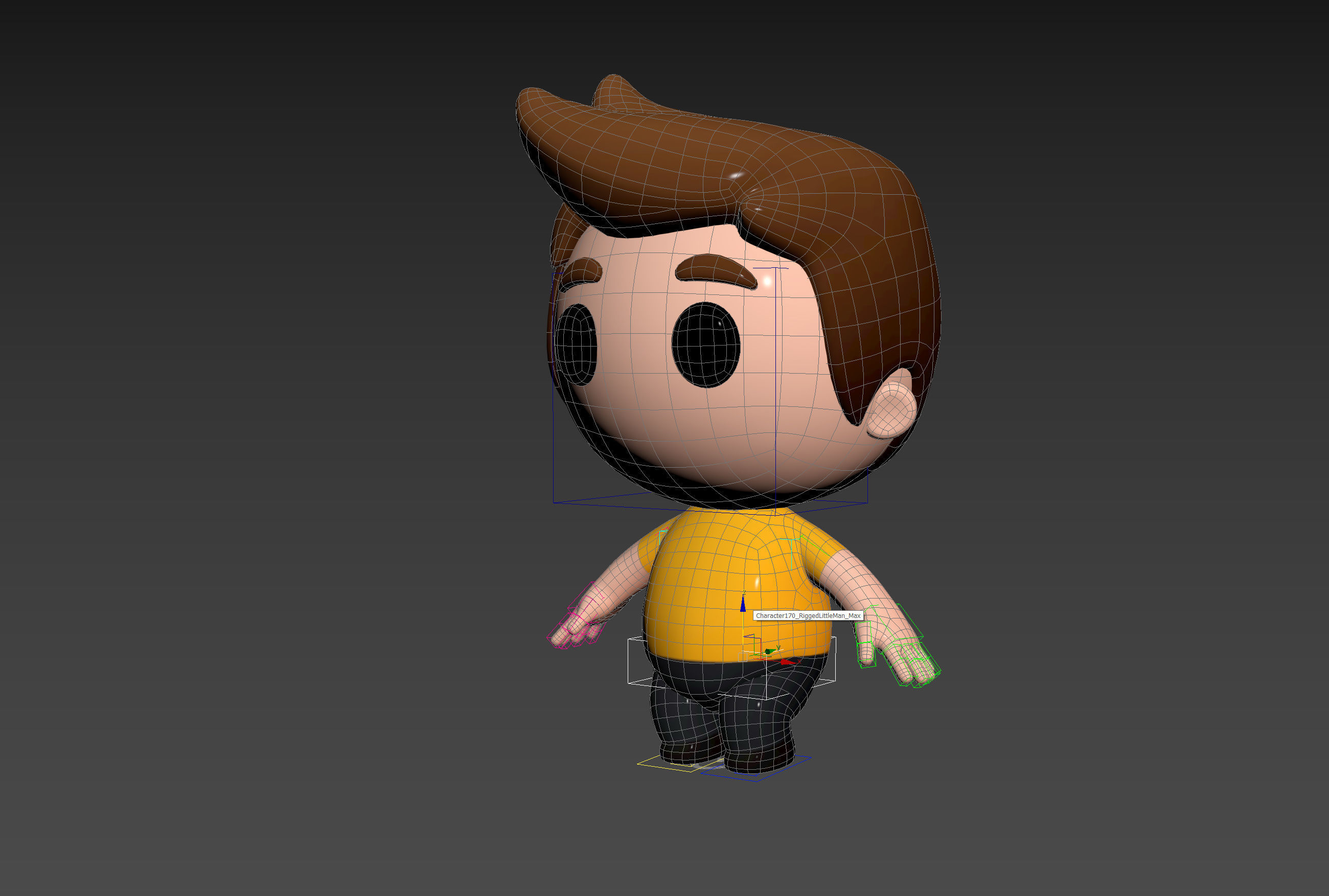 Character170 Rigged Little Man 3D model_31