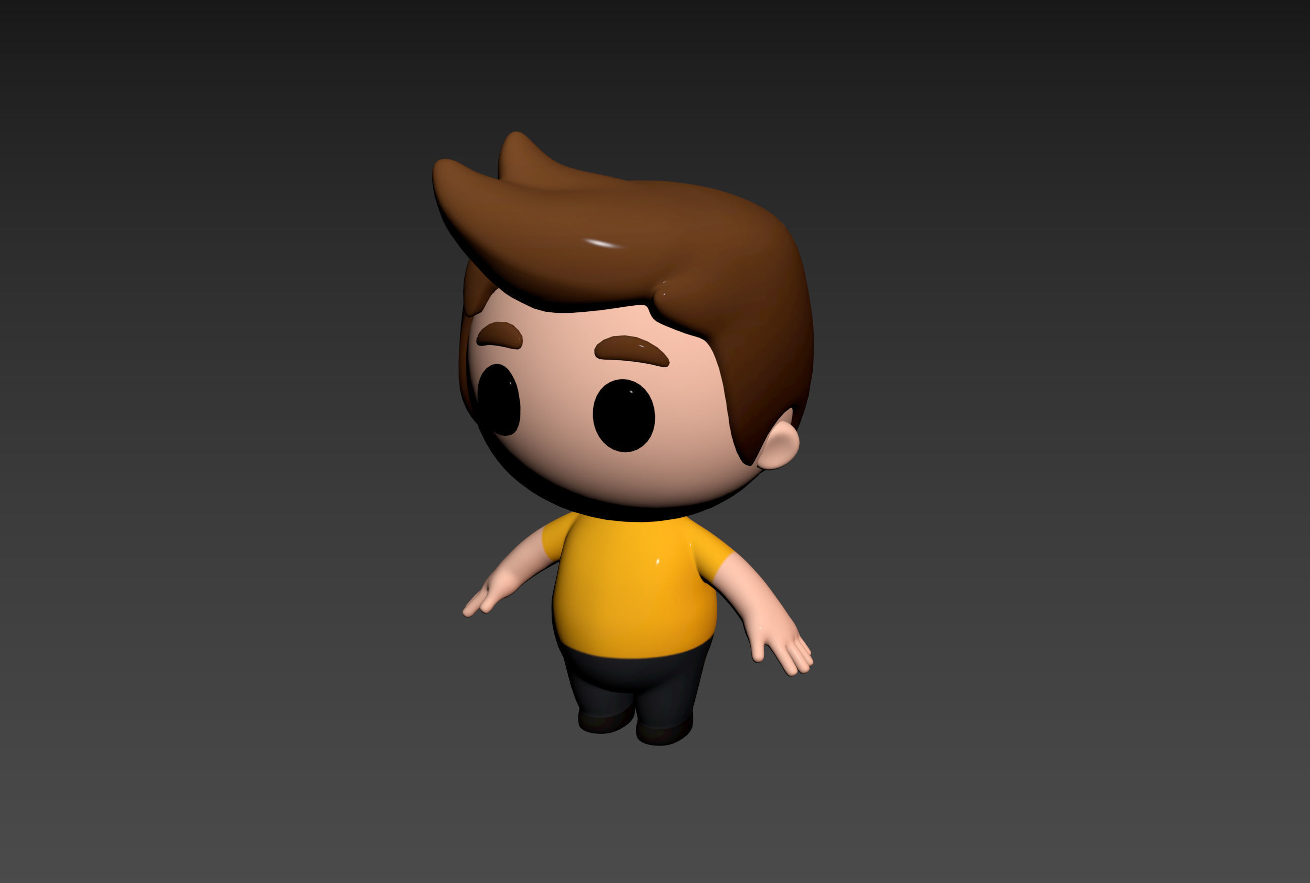 Character170 Rigged Little Man 3D model_19