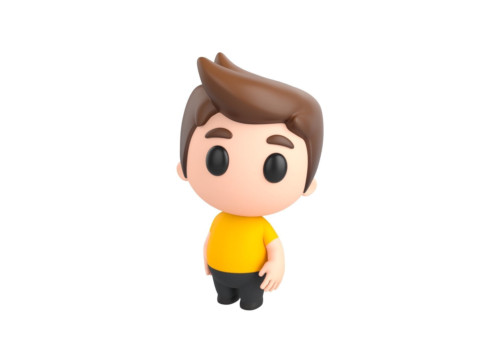 Character170 Rigged Little Man 3D model_7