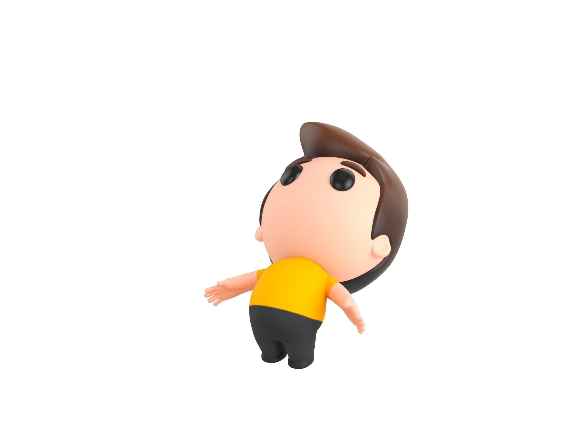 Character170 Rigged Little Man 3D model_6