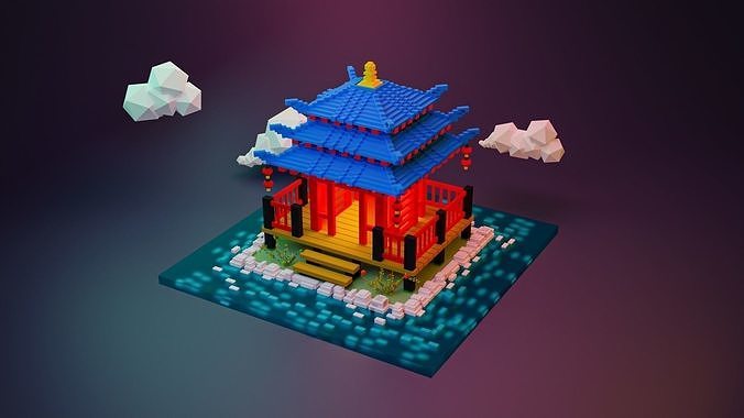 Ancient Chinese architecture - Courtyard building Free 3D model