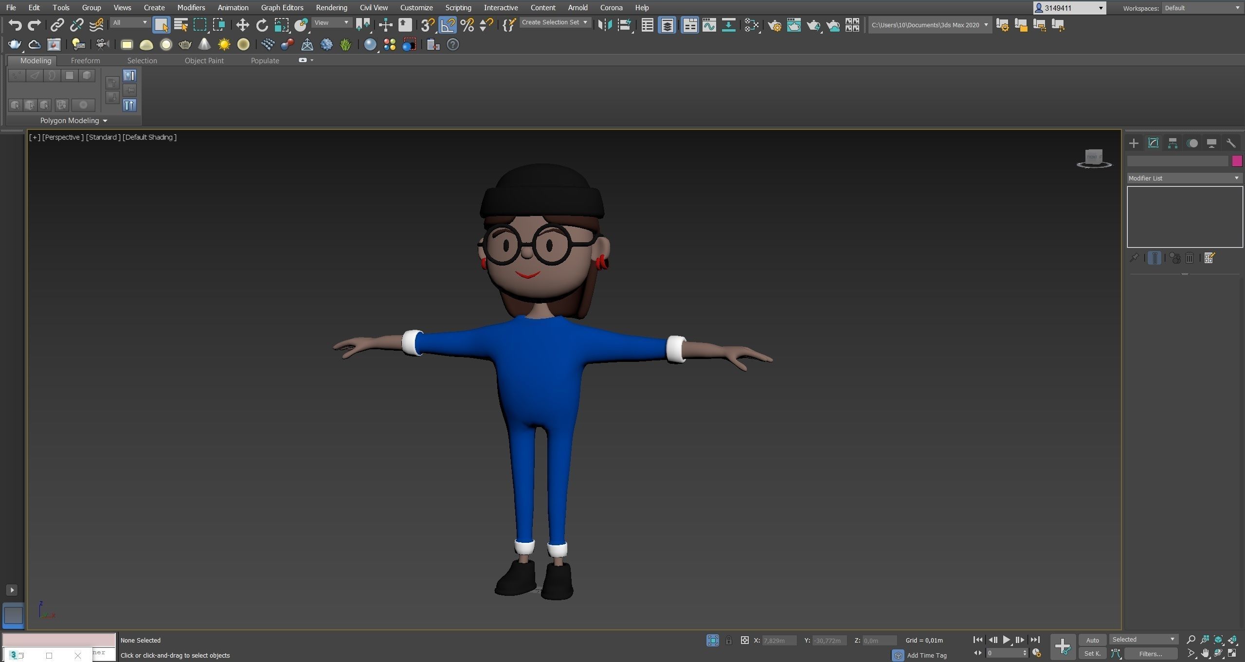 Low poly cartoon pajama characters 1 04 pack 3d model Low-poly 3D model_19