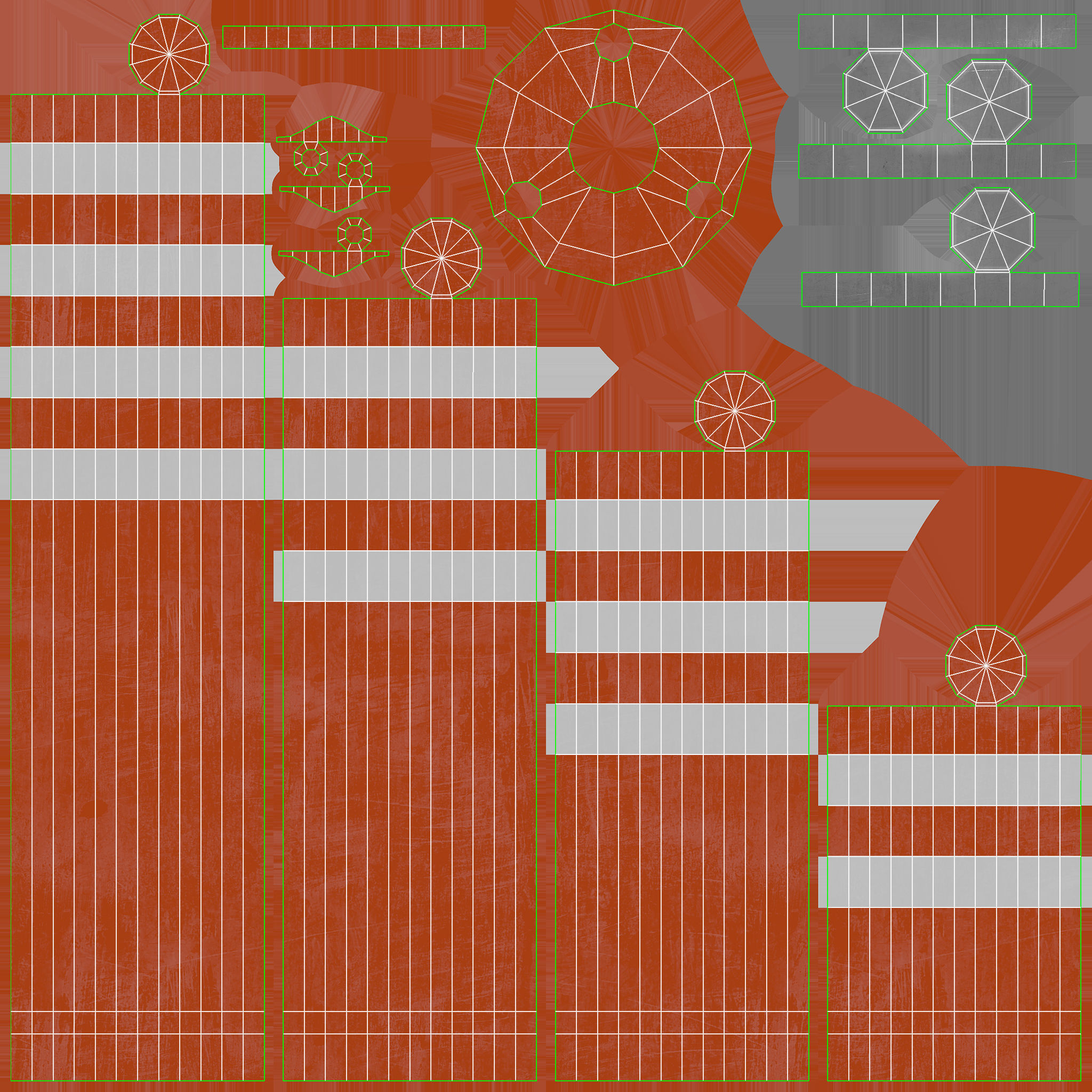 Japanese soft road post Low-poly 3D model_3