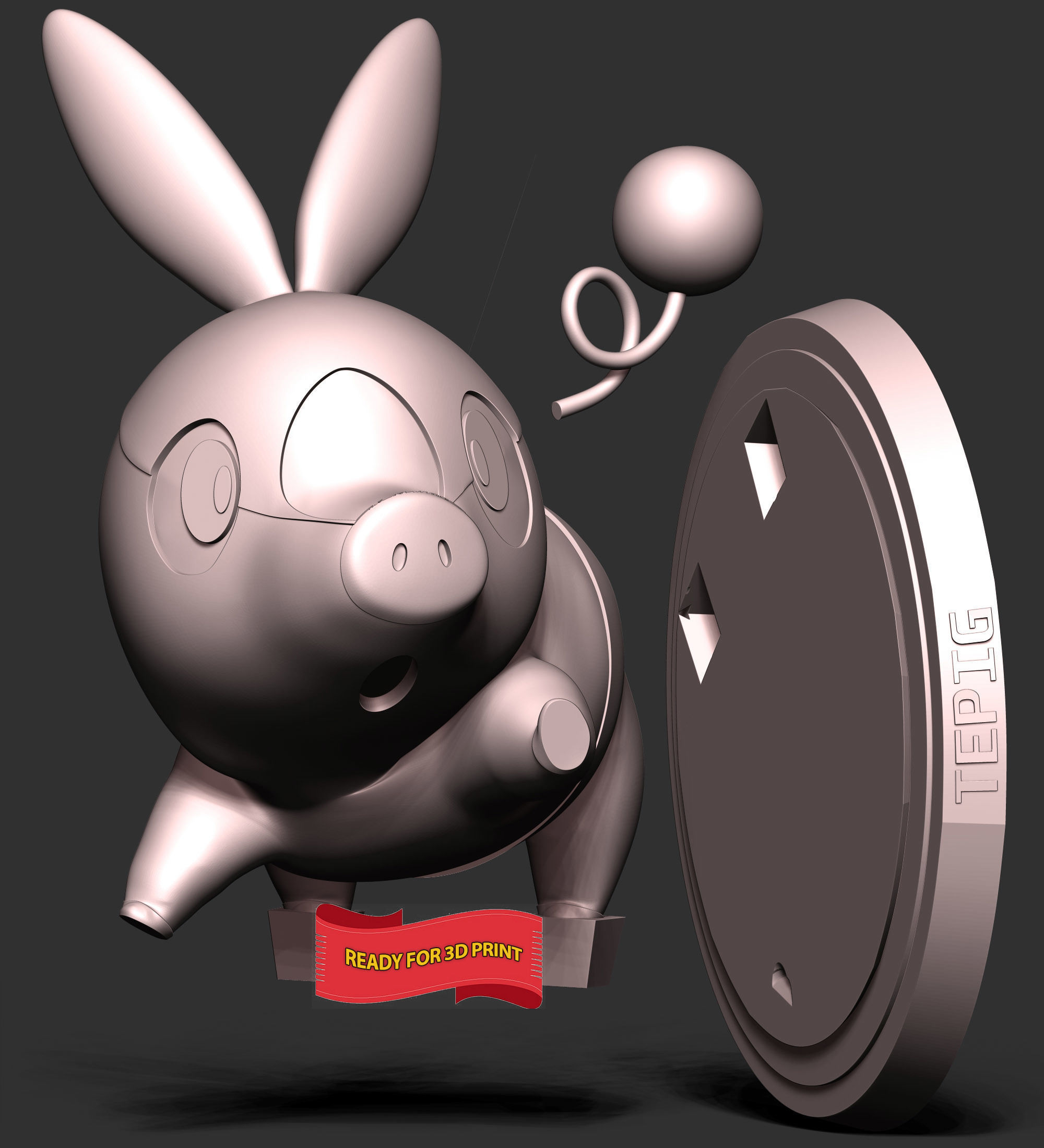 Tepig - Pokemon Go 3D print model_6