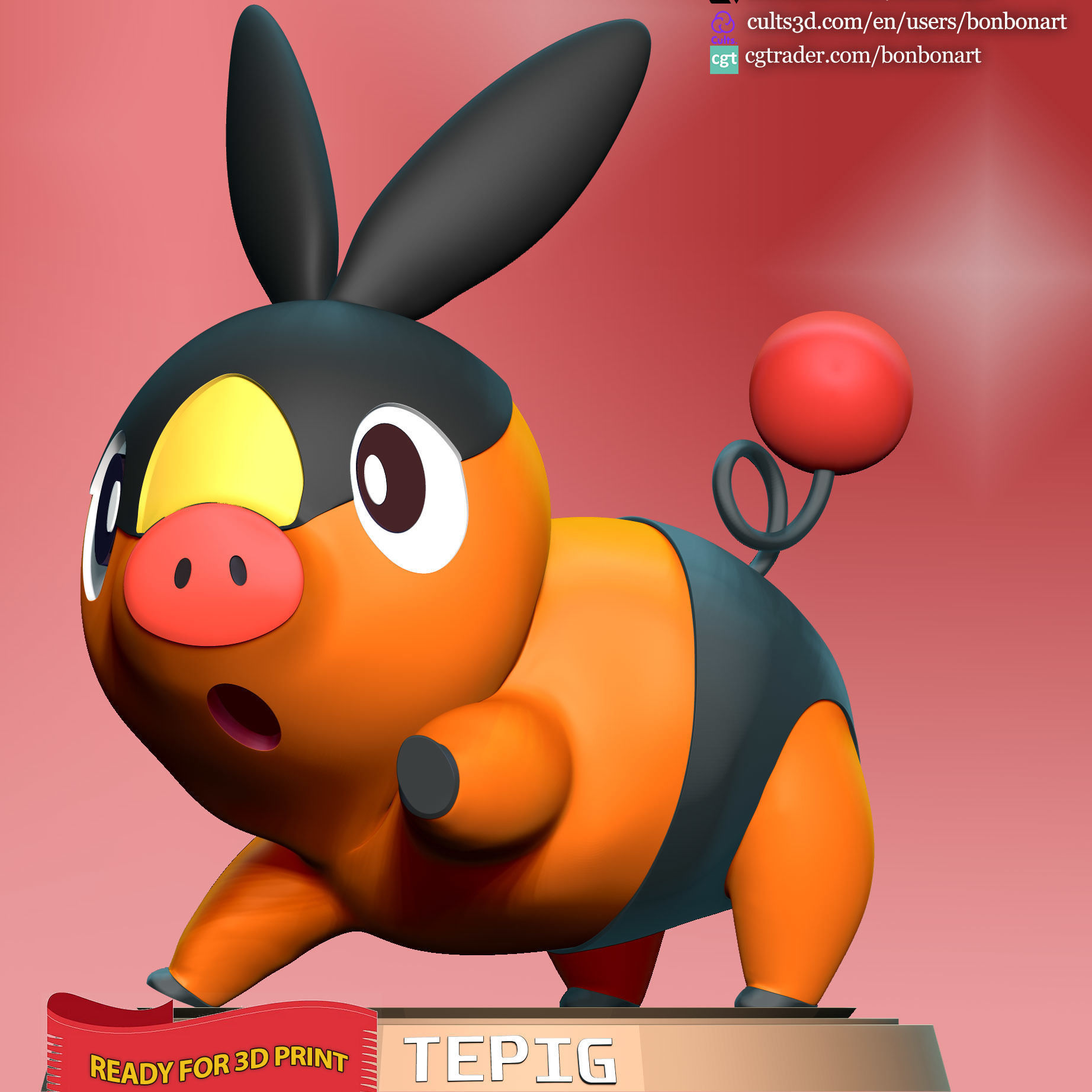 Tepig - Pokemon Go 3D print model_2