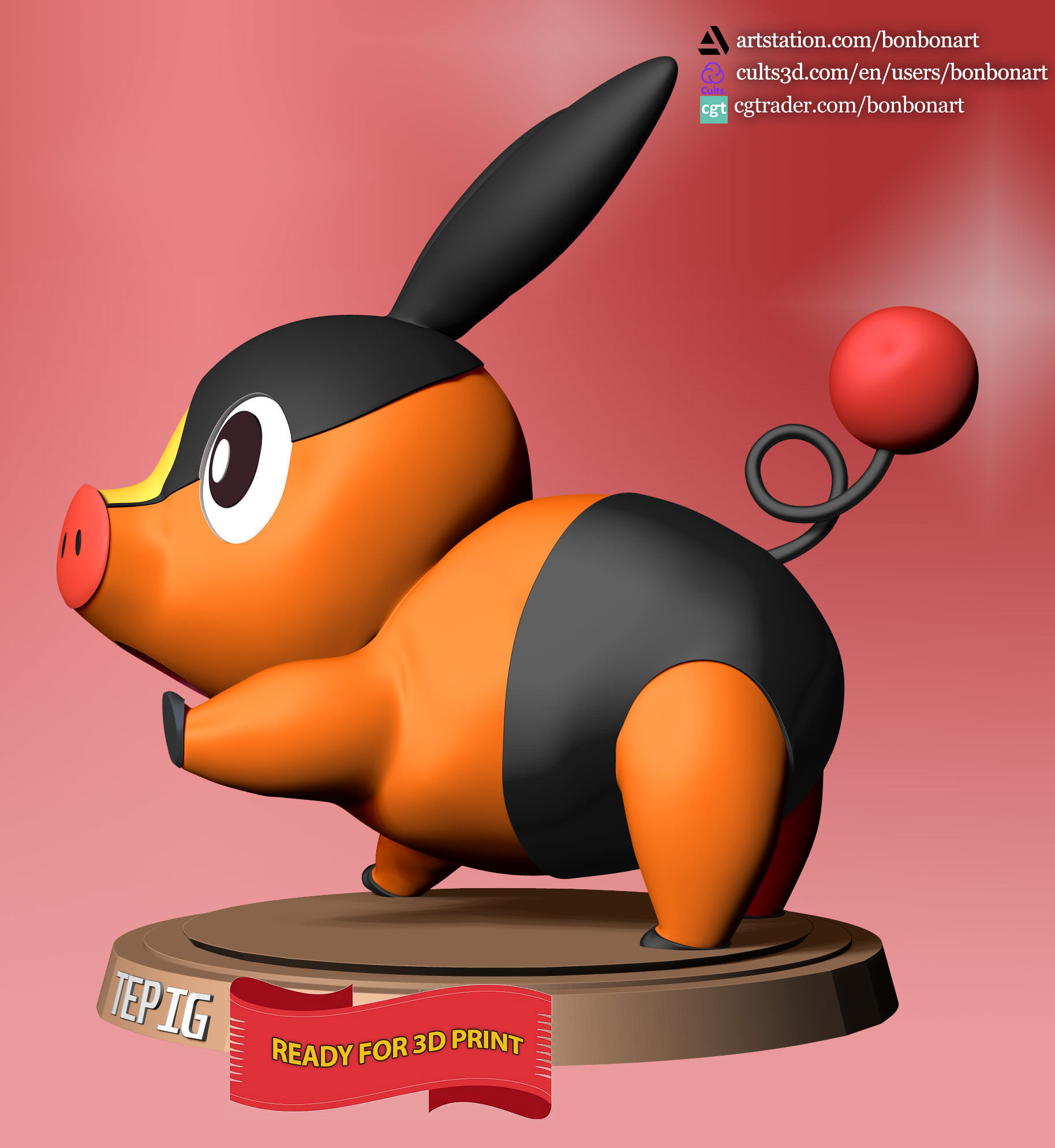 Tepig - Pokemon Go 3D print model_4