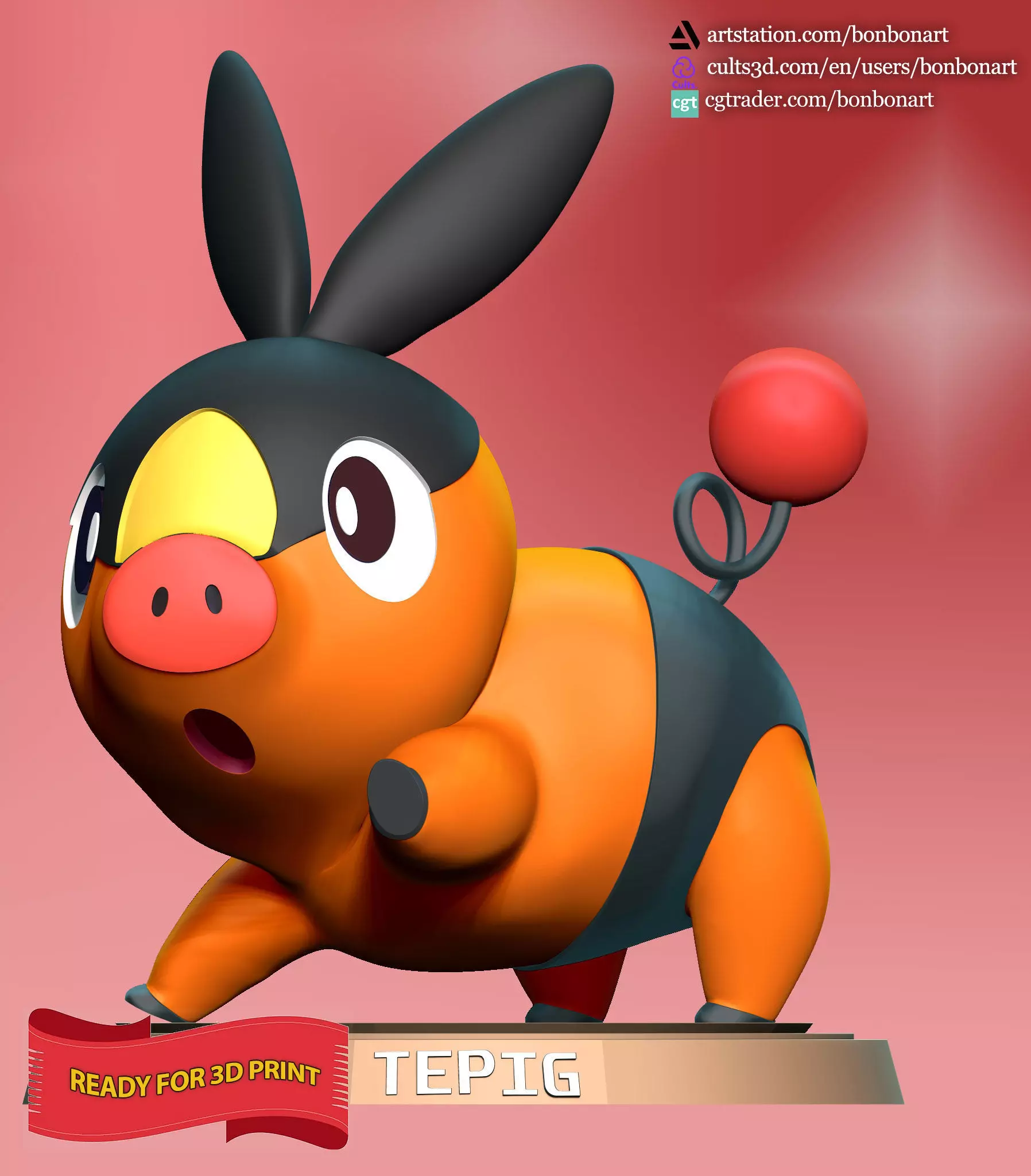Tepig - Pokemon Go 3D print model_0