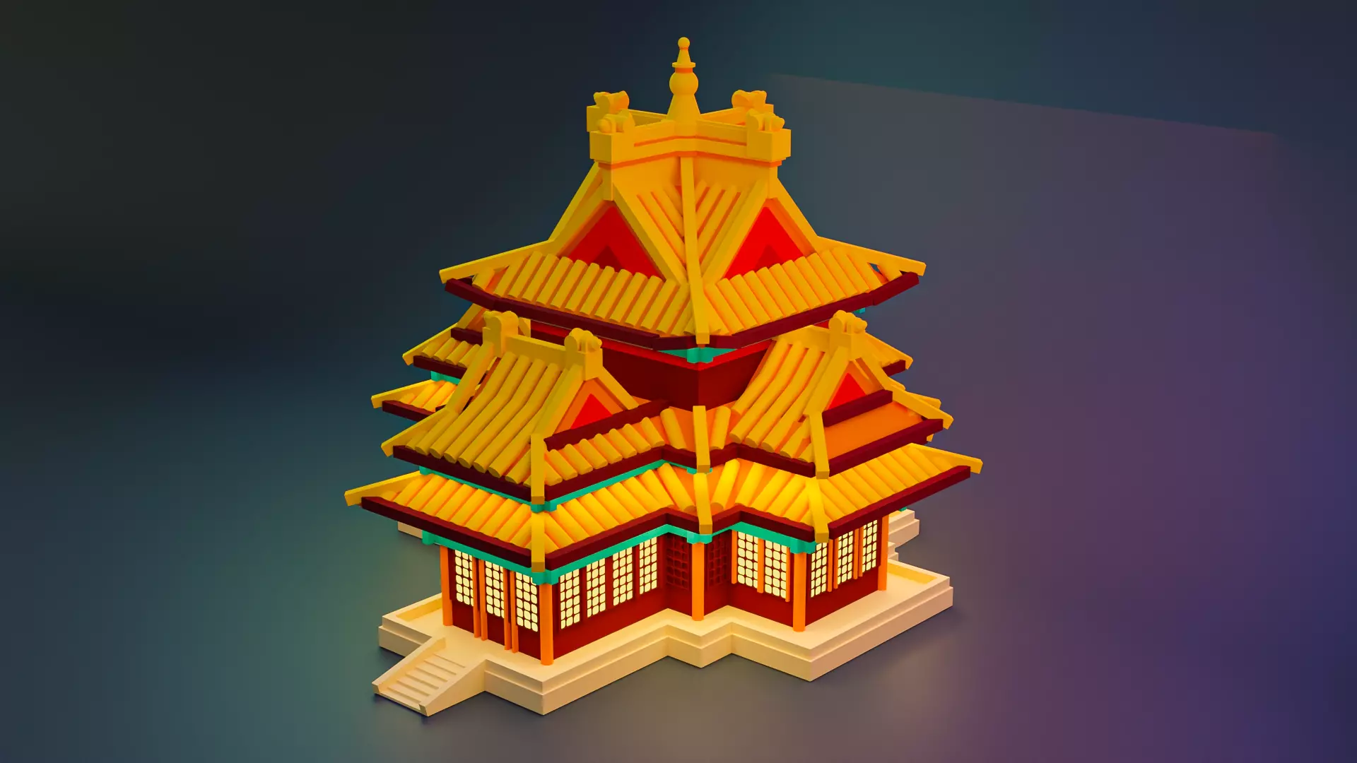 Chinese turrets Free 3D model