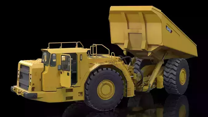 Mining Truck CAT AD45B Rigged 3D model