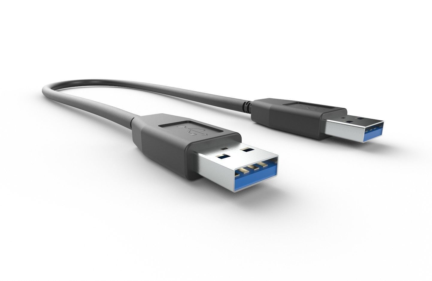 USB Cable M9 Low-poly 3D model_3