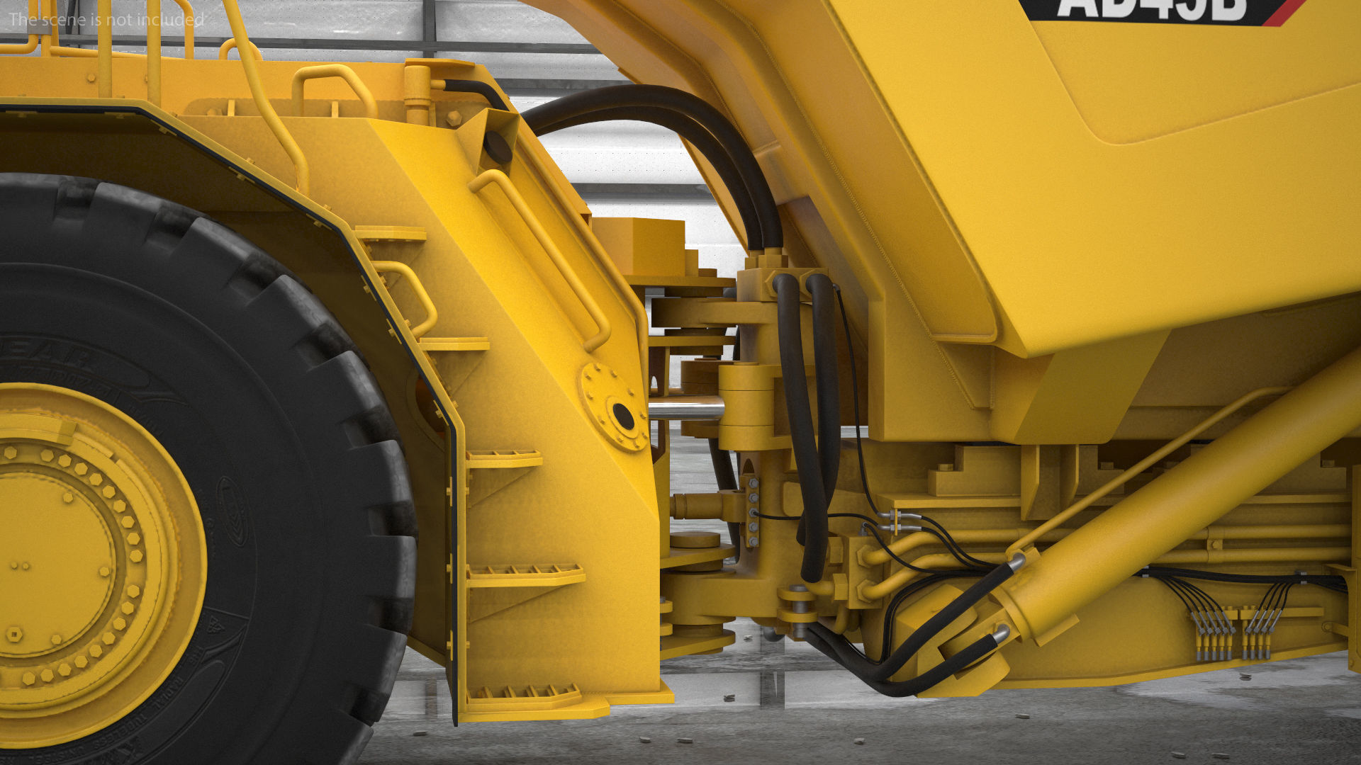Mining Truck CAT AD45B 3D model_12