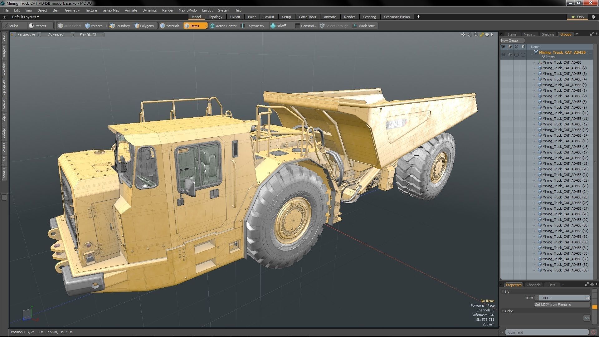 Mining Truck CAT AD45B 3D model_57