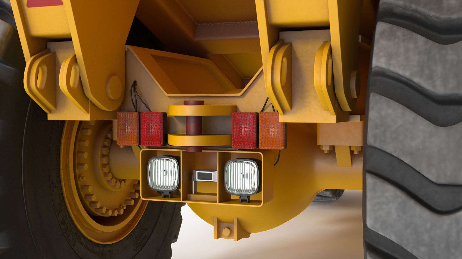 Mining Truck CAT AD45B 3D model_29