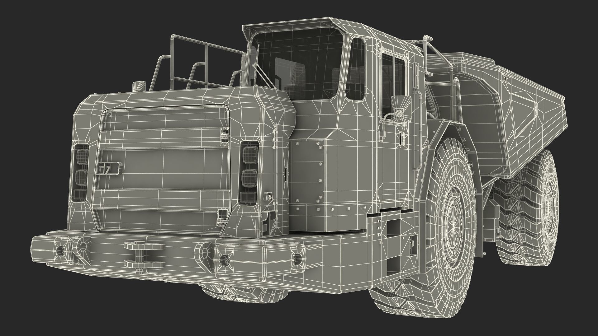 Mining Truck CAT AD45B 3D model_46
