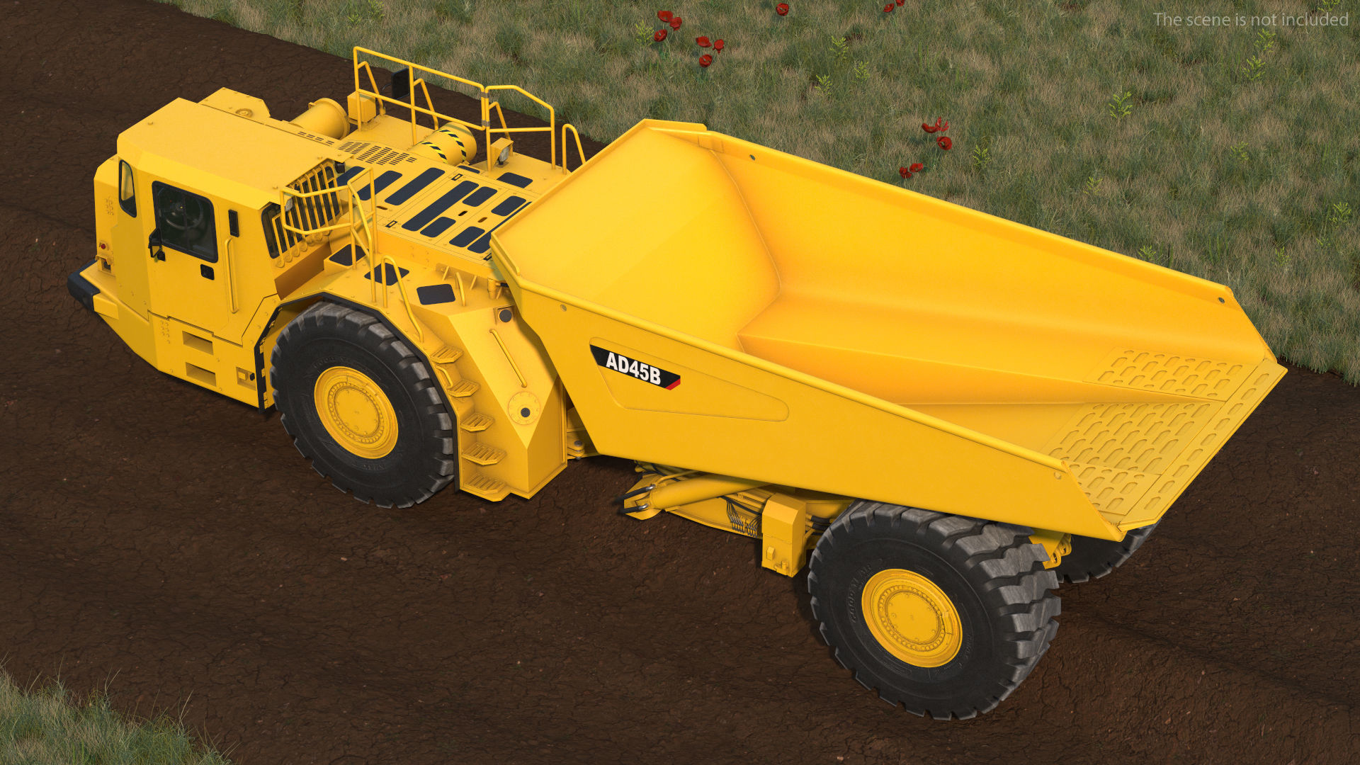 Mining Truck CAT AD45B 3D model_4