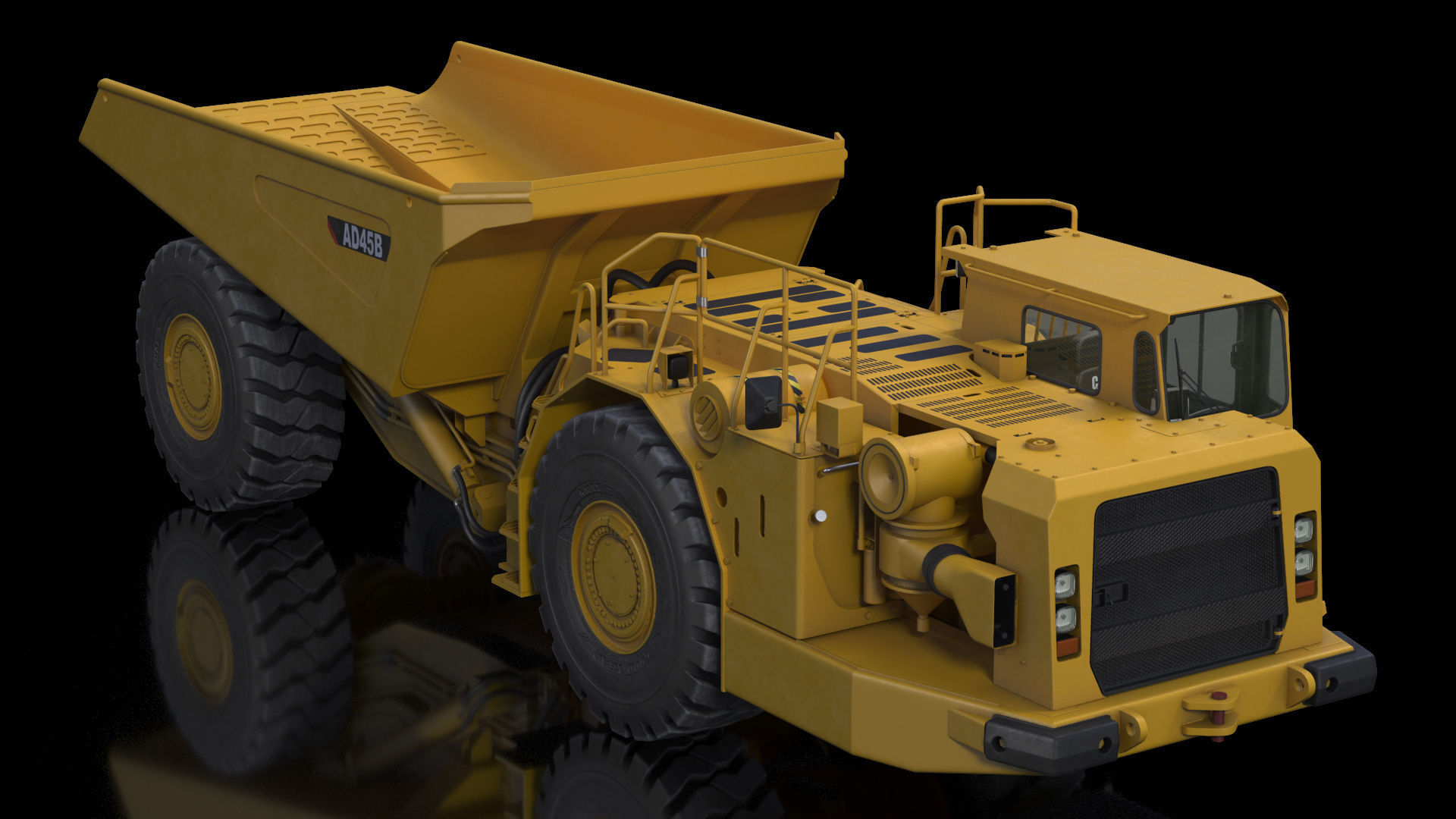 Mining Truck CAT AD45B 3D model_2