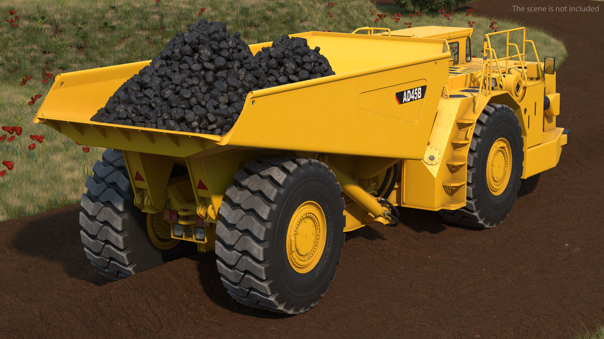 Mining Truck CAT AD45B 3D model_5