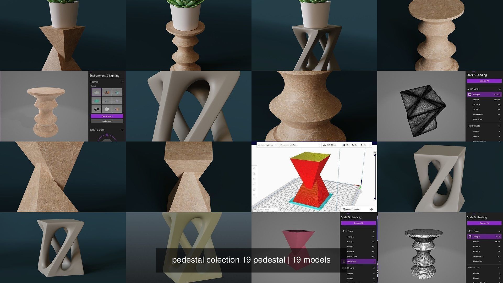 pedestal colection 19 pedestal 3D Model Collection_2