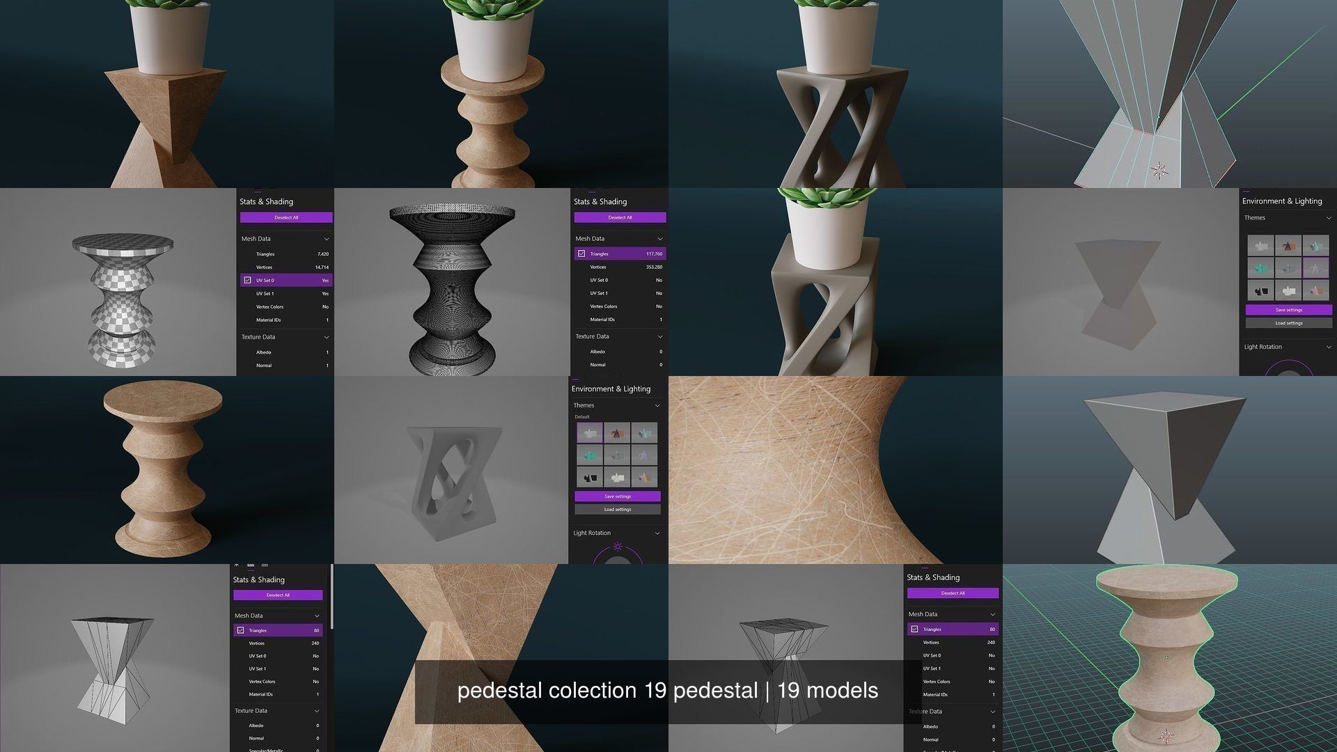 pedestal colection 19 pedestal 3D Model Collection_3
