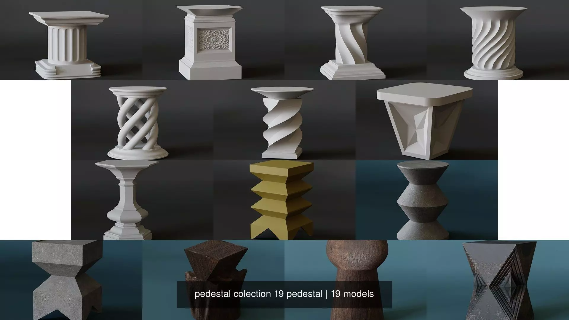 pedestal colection 19 pedestal 3D Model Collection_0