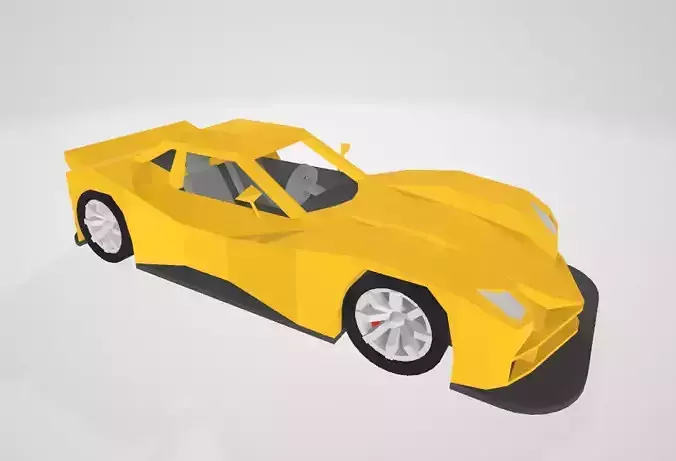Yellow sports car