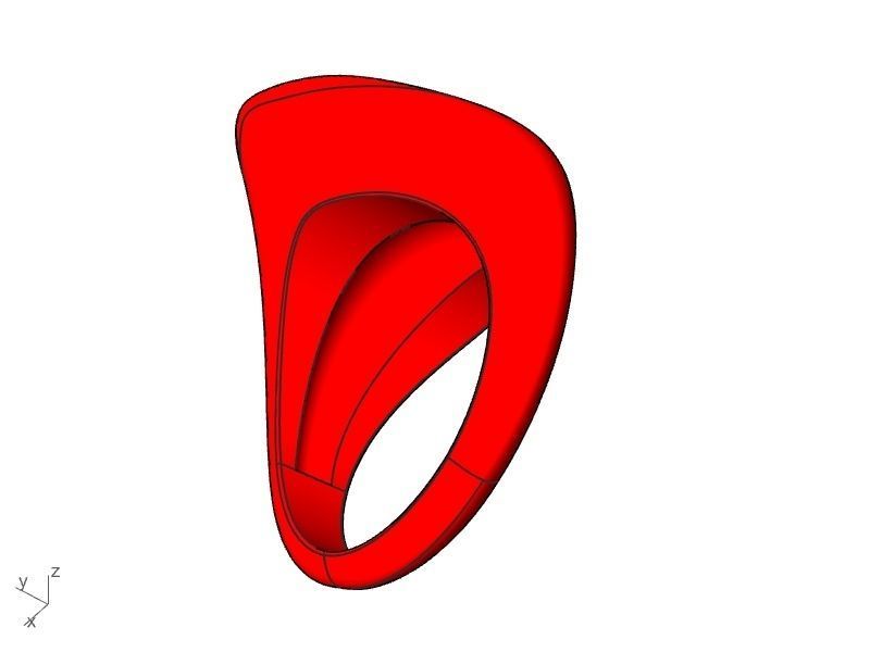 PEAR BOMBE RING stl verified 3D print model_8