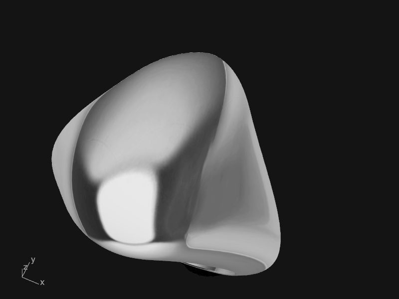PEAR BOMBE RING stl verified 3D print model_2